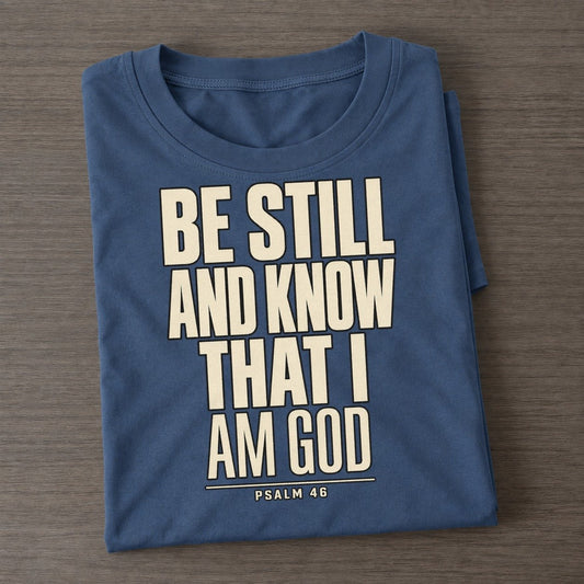 Be Still And Know Plain Gospel Classic T-shirt – Twilight Navy