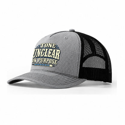 Tone Unclear On Purpose American Wit Trucker Hat – Sport Grey Black