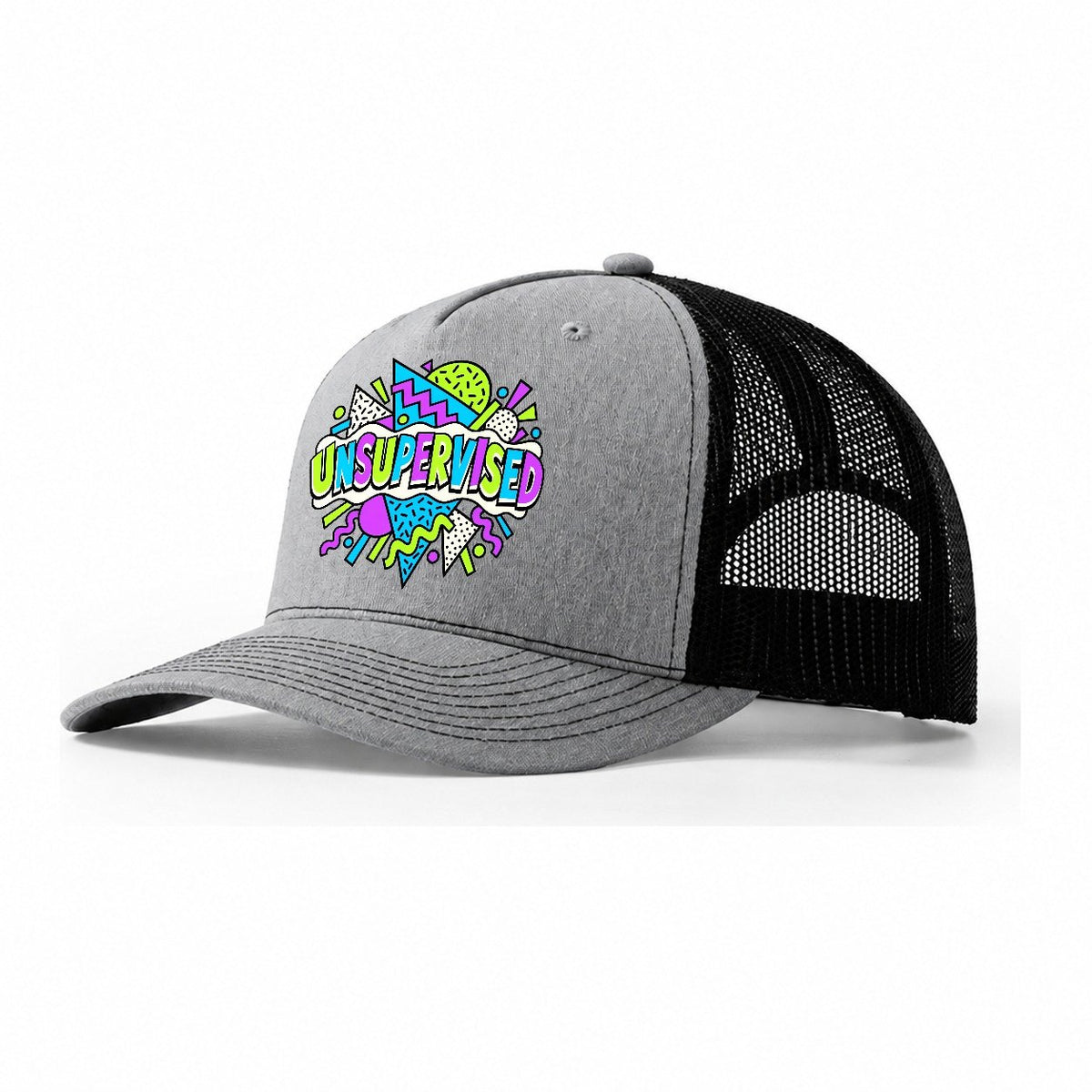 Unsupervised Crazy Styles Trucker Hat – Sport Grey Black