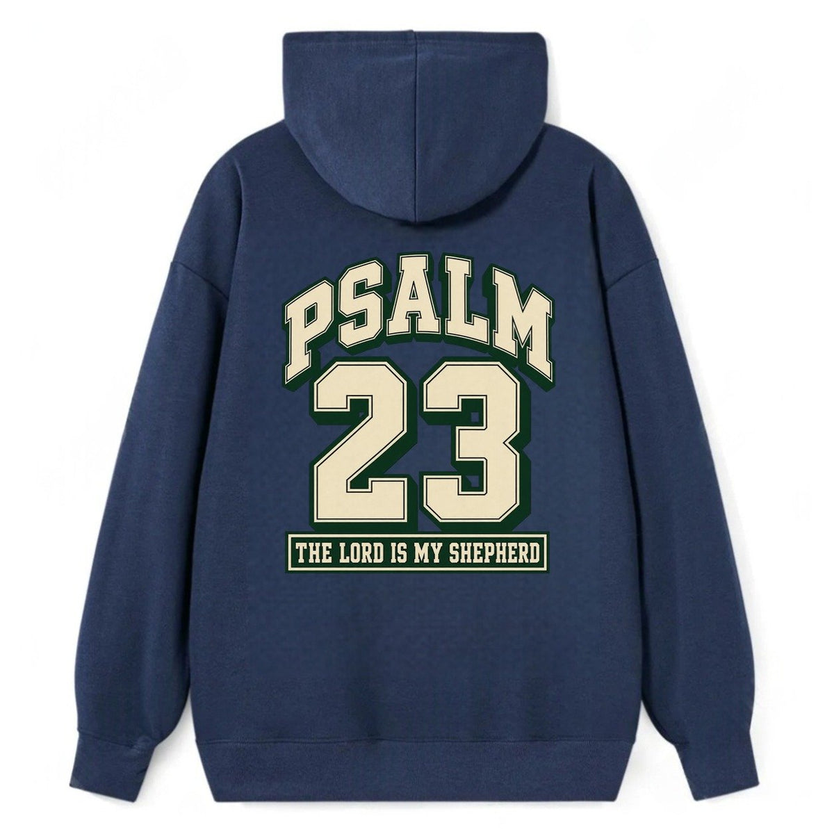 Psalm 23 Varsity Chapel Varsity Classic Pullover Hoodie – Navy