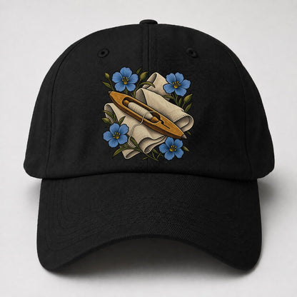 Ulster Linen Shuttle And Flax Uk Culture Heritage Baseball Cap – Black
