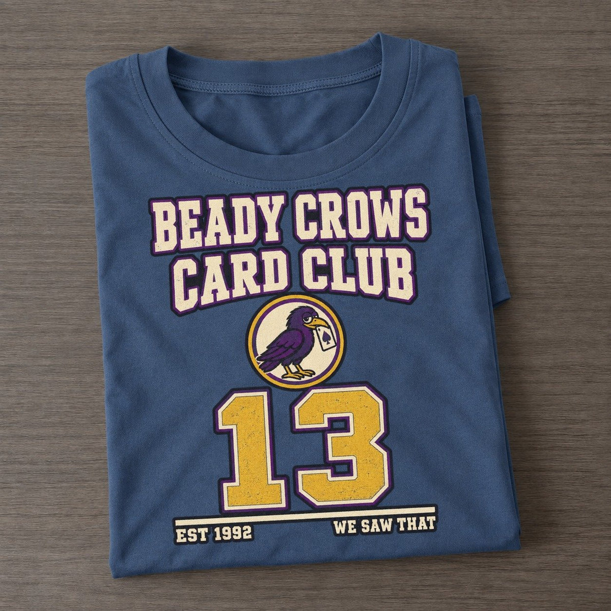 Crow Cards Sunday Nobodies Classic T-shirt – Twilight Navy
