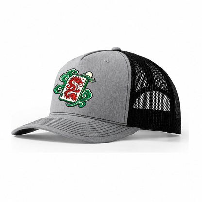 Red Dragon Mahjong Game Night Trucker Hat – Sport Grey Black