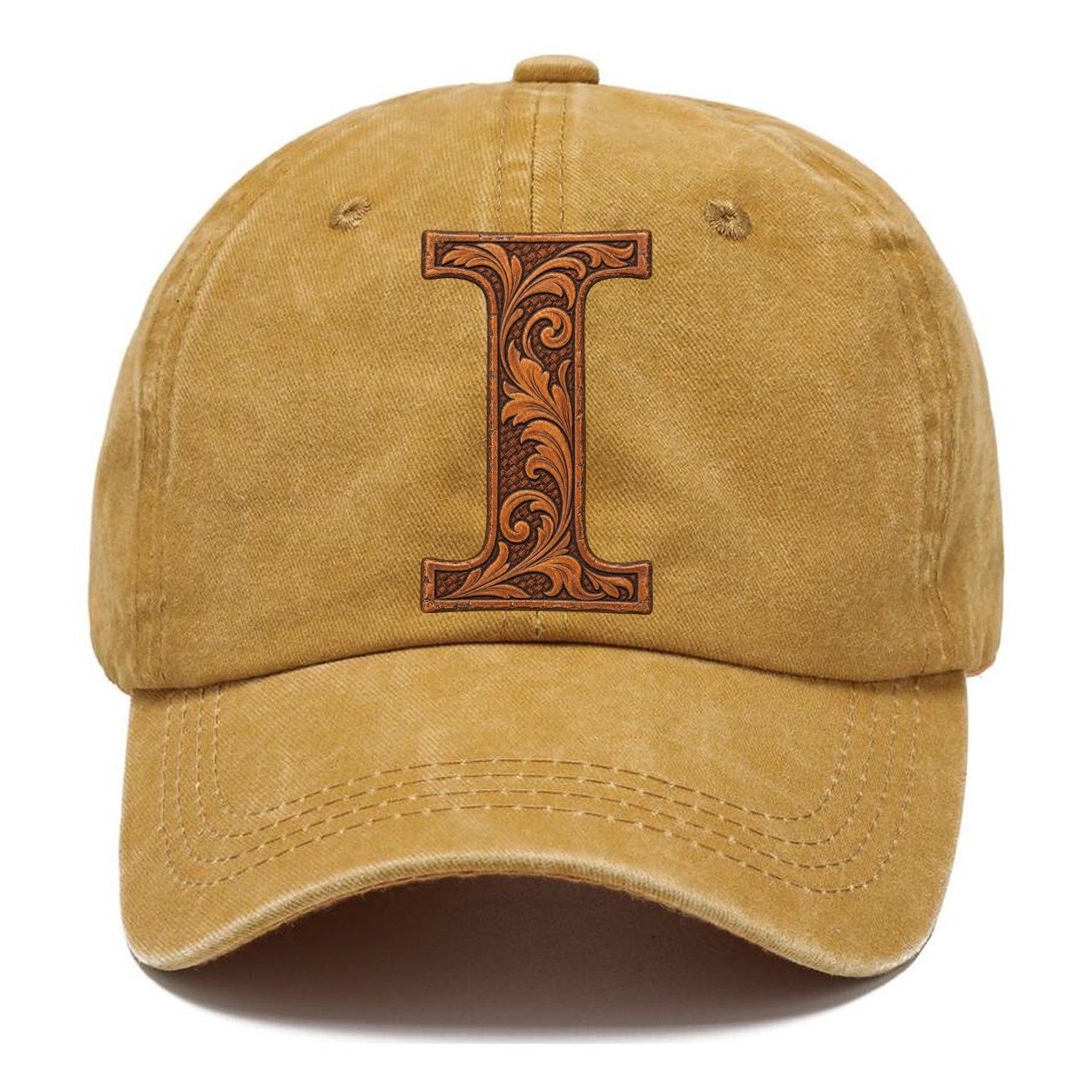 Tooled Leather I Monogram Classic Cap – Golden Harvest