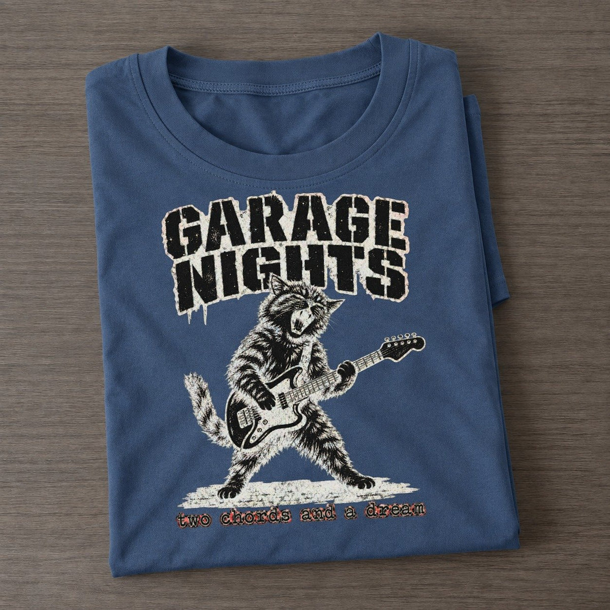 Garage Band Alley Cat Records Classic T-shirt – Twilight Navy