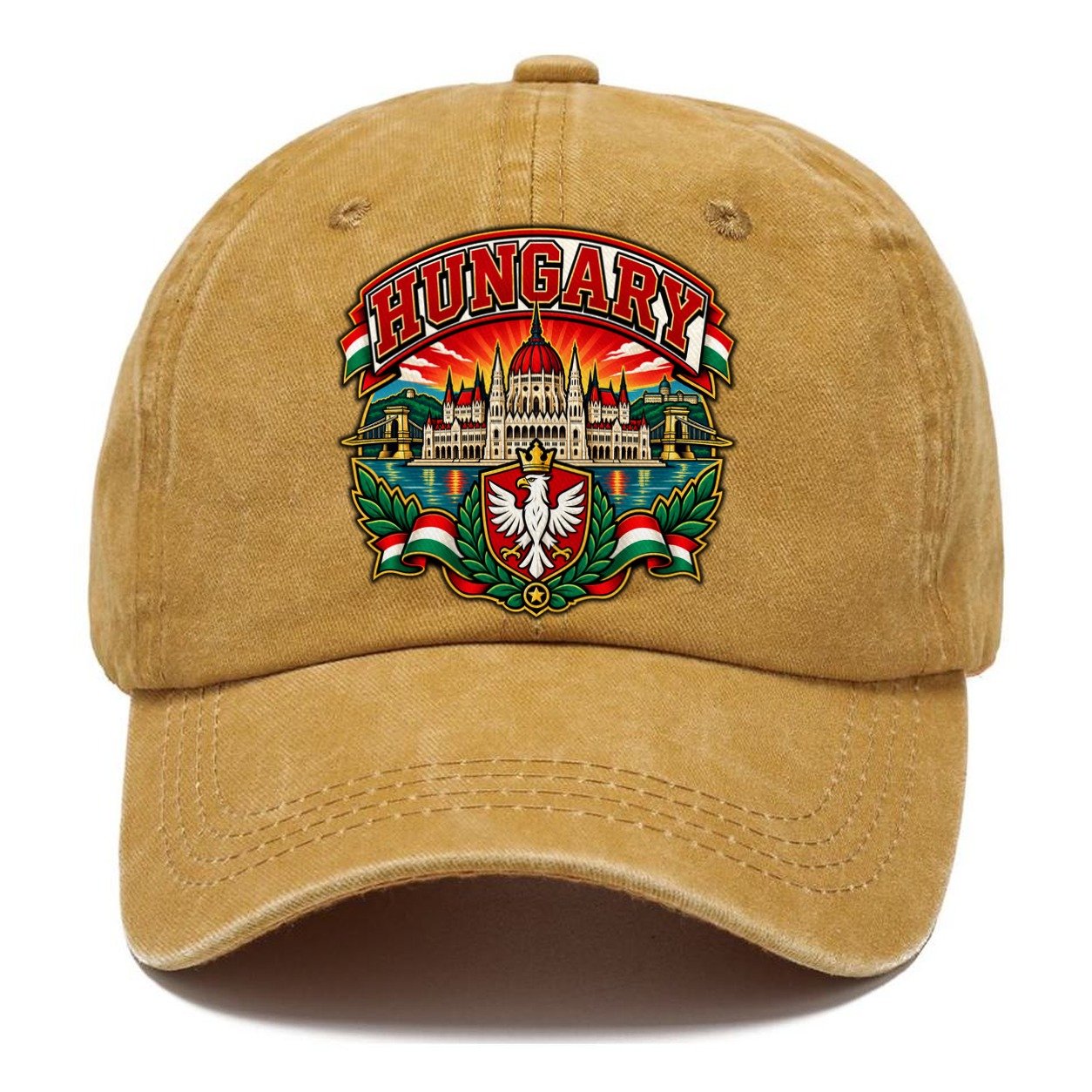 Hungary Retro Badge Country Logos Classic Cap – Golden Harvest