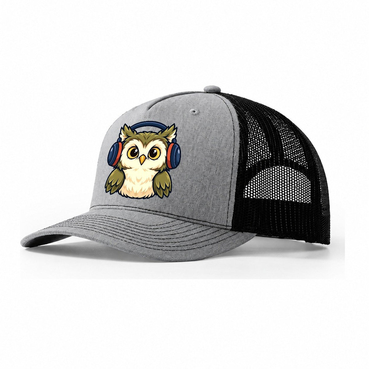 Night Watch Owl Amateur Radio Trucker Hat – Sport Grey Black
