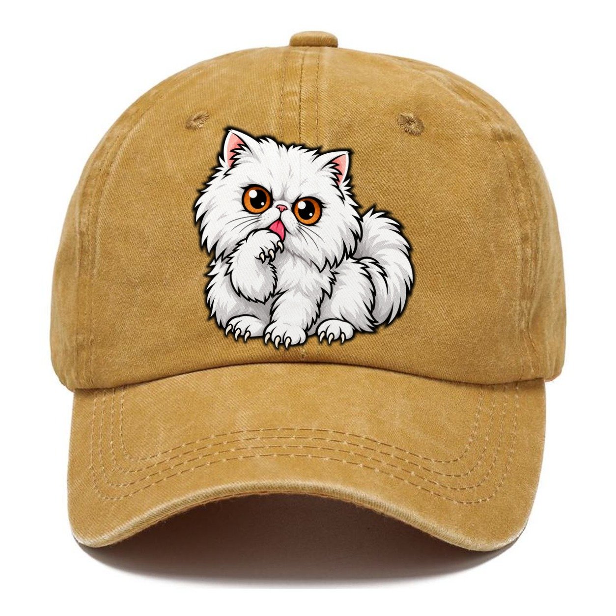 White Persian Grooming Peeking Cats Classic Cap – Golden Harvest