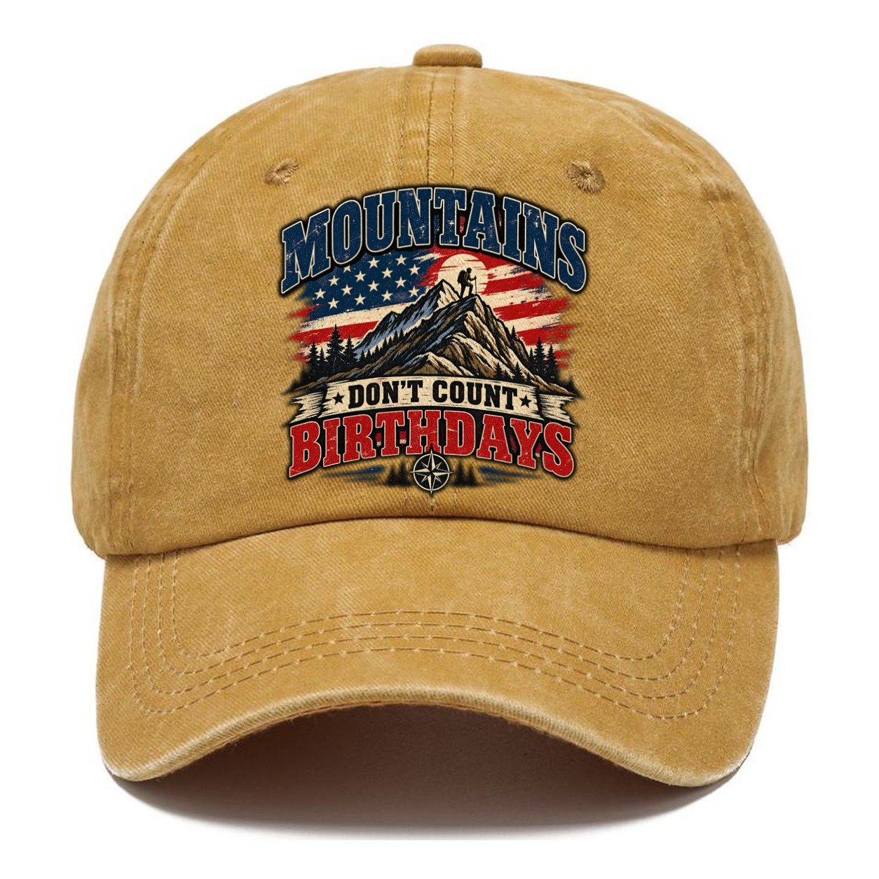 Mountains Don T Count Birthdays Old Man Strong Classic Cap – Golden Harvest