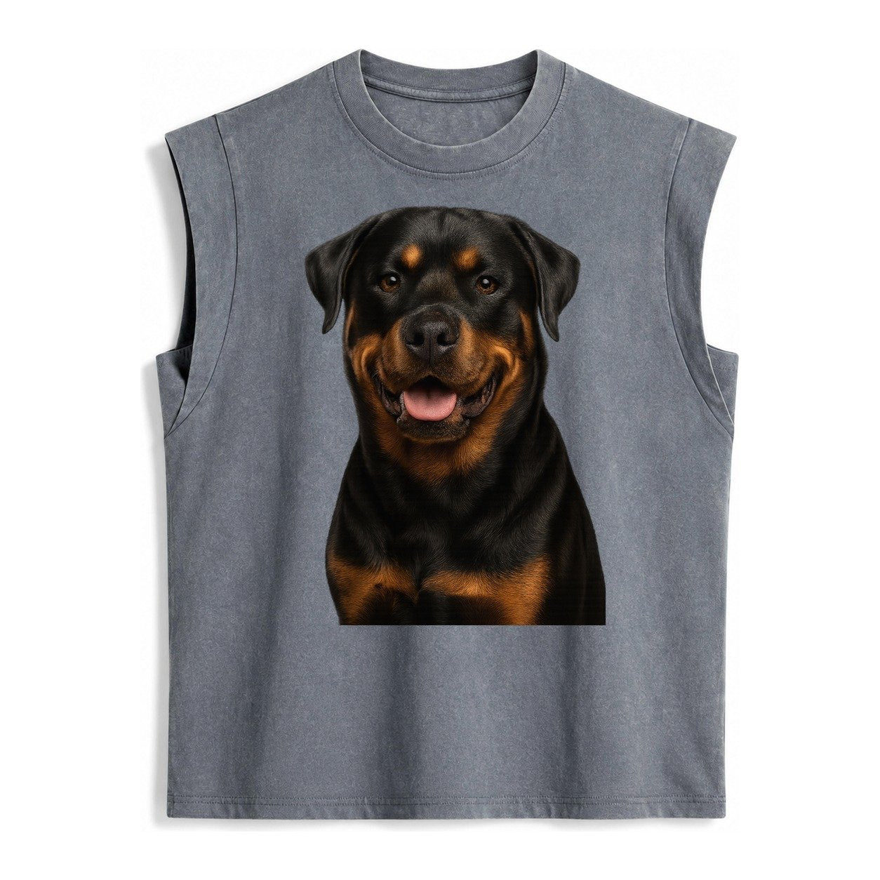 Rottweiler Powerful Guardian Vintage Washed Tank – Grey
