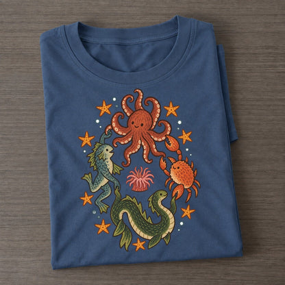 Deep Sea Shanty Cryptid Hoedown Classic T-shirt – Twilight Navy