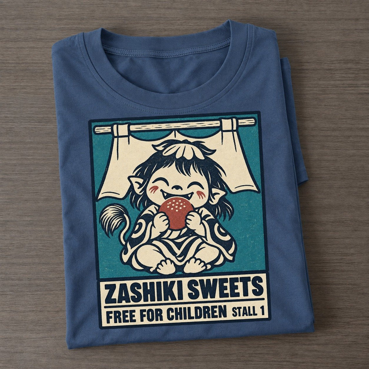 Zashiki Sweets Yokai Night Market Classic T-shirt – Twilight Navy
