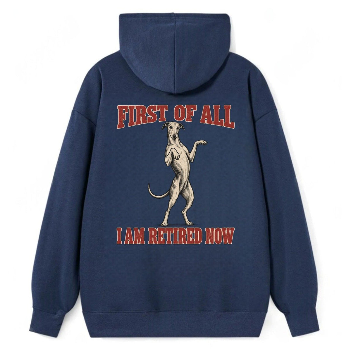 Greyhound Dog Declarations Classic Pullover Hoodie – Navy