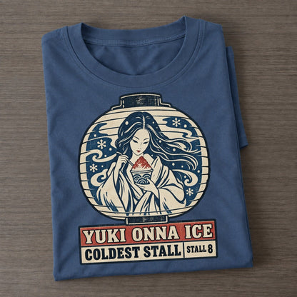 Yuki Onna Ice Yokai Night Market Classic T-shirt – Twilight Navy