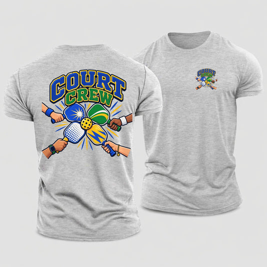 Court Crew Pickleball Life Cotton T-Shirt – Sport Grey