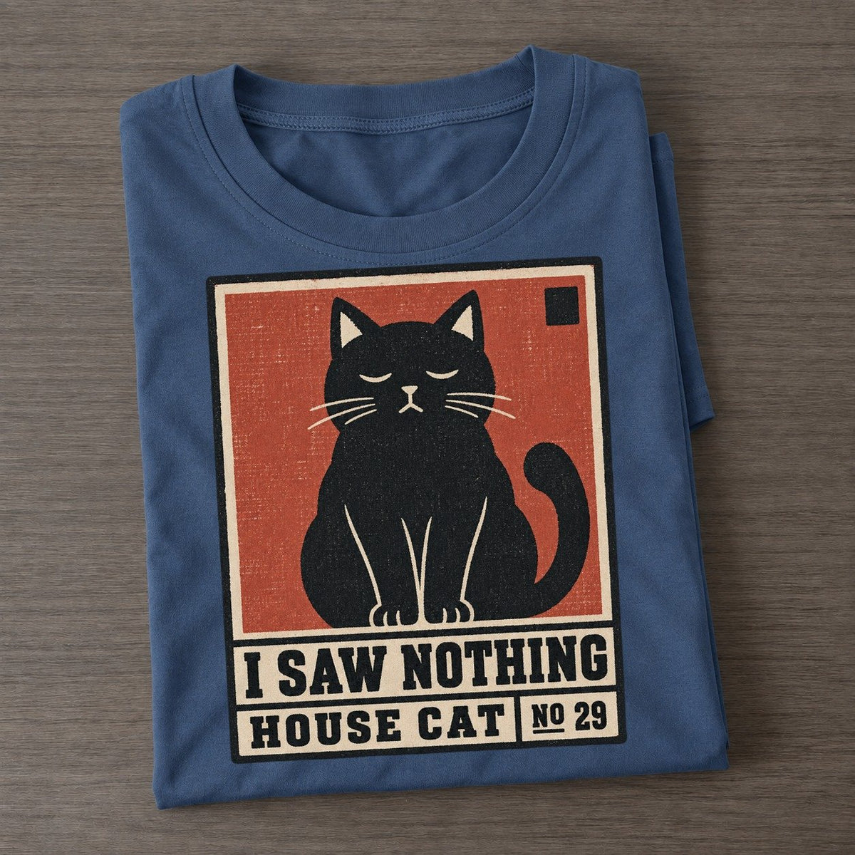 I Saw Nothing Neko Says No Classic T-shirt – Twilight Navy