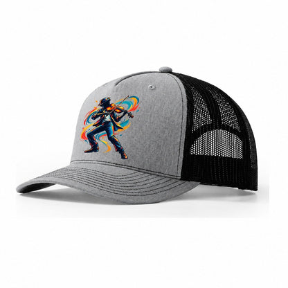 Violin Icon Music Instruments Trucker Hat – Sport Grey Black