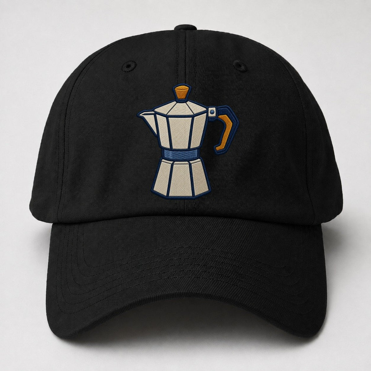 Moka Coffee Pot Tiny Solo Marks Baseball Cap – Black