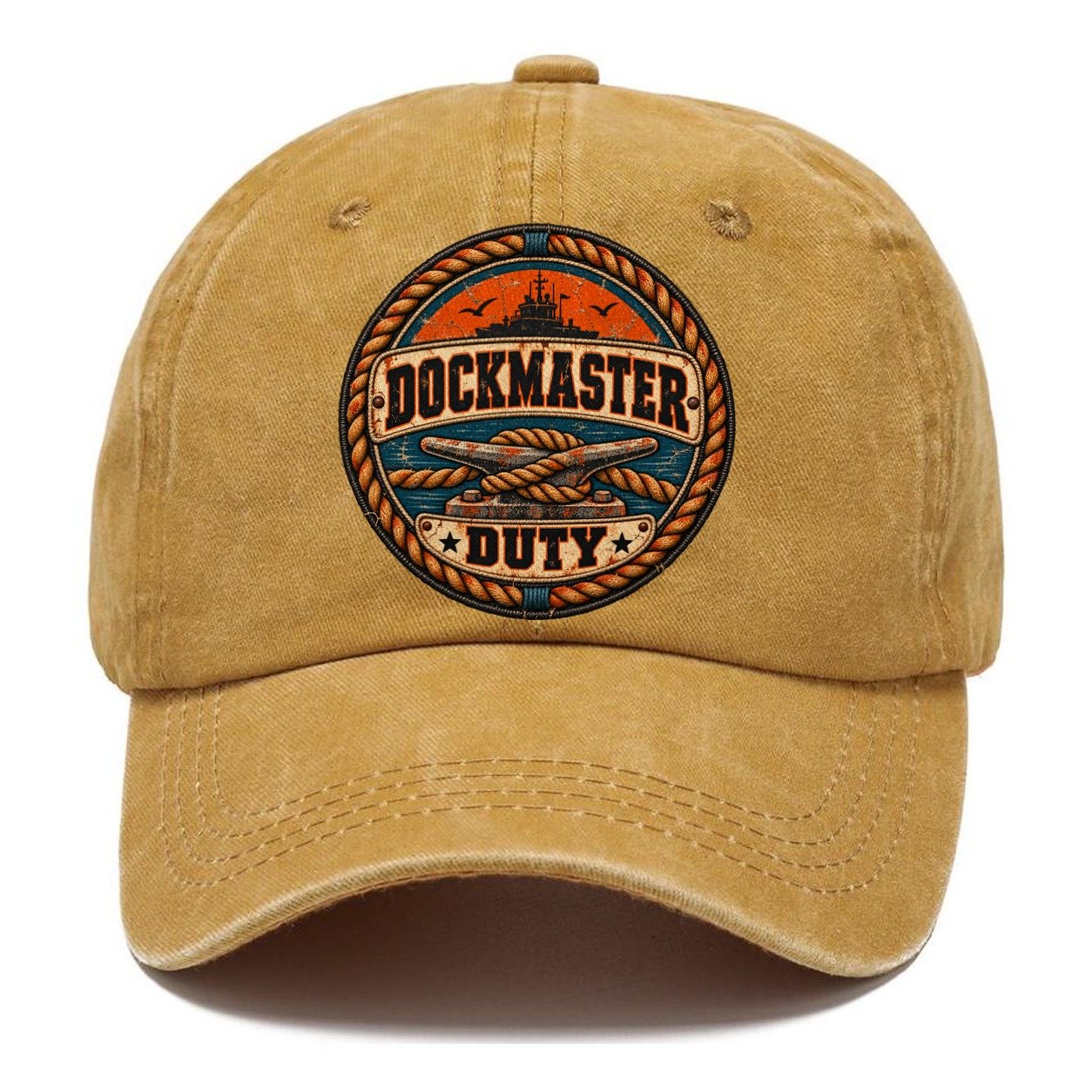 Dockmaster Duty Patch Fishing Club Classic Cap – Golden Harvest