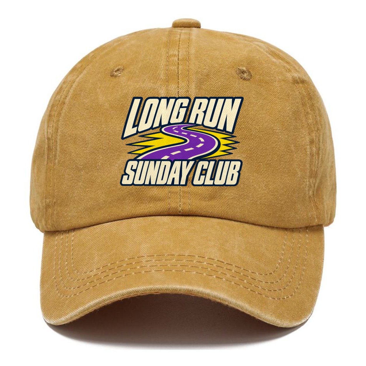 Long Run Sunday Club 90S Running Clubs Classic Cap – Golden Harvest