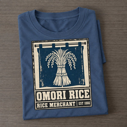 Omori Rice Merchants Noren Trade Co Classic T-shirt – Twilight Navy