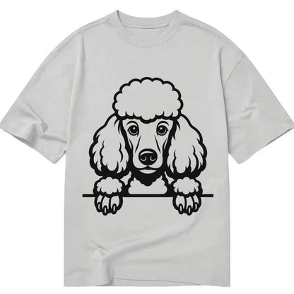 Standard Poodle Elaborate Grooming Pompoms On Paws Intellige Classic T-shirt – Grey