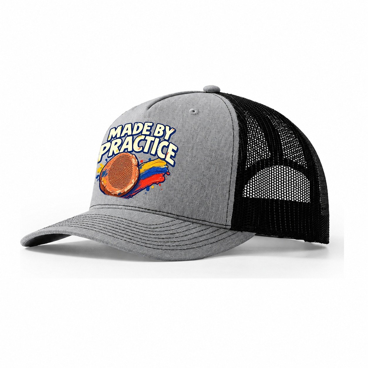 Made By Practice Clay Color Makers Trucker Hat – Sport Grey Black