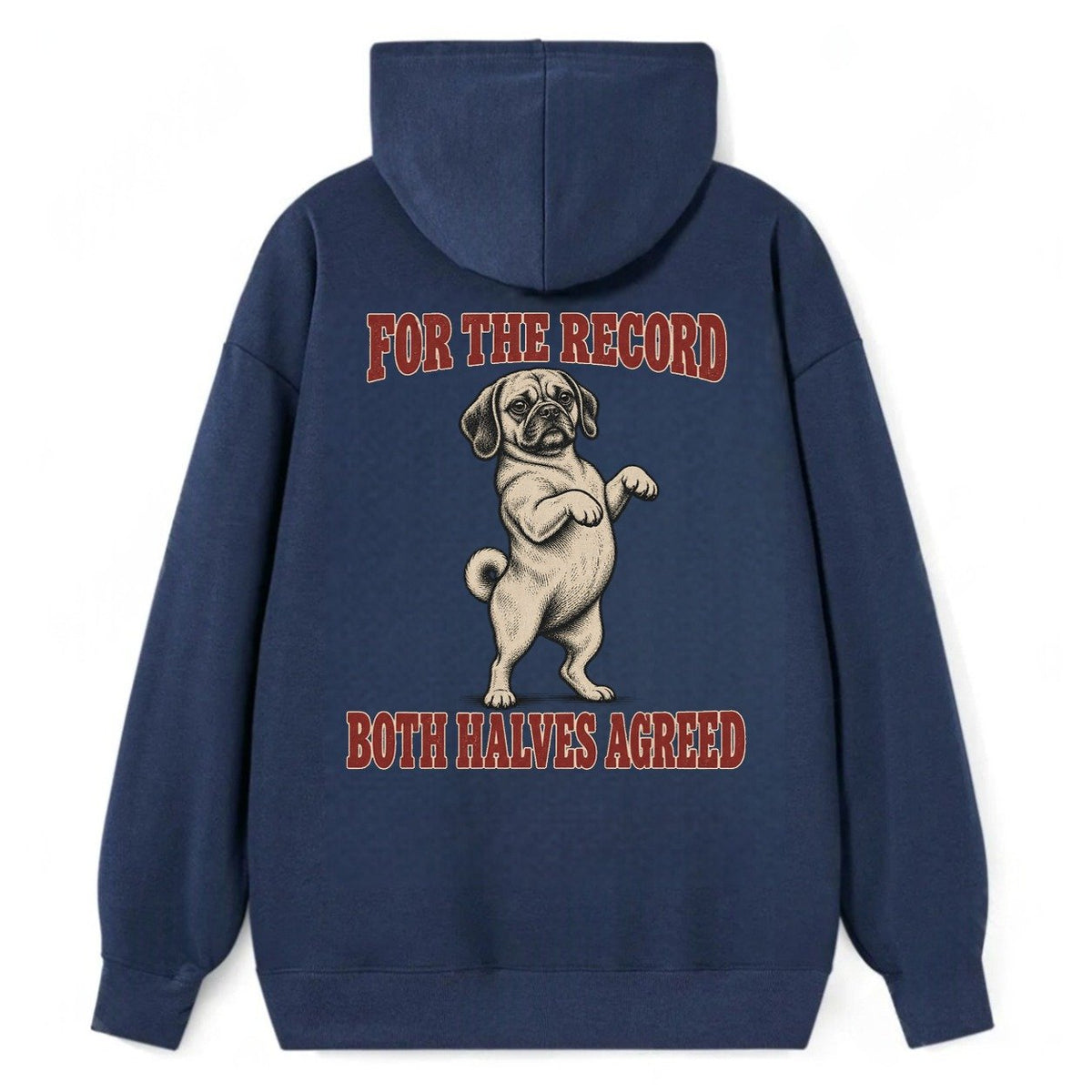 Puggle Dog Declarations Classic Pullover Hoodie – Navy