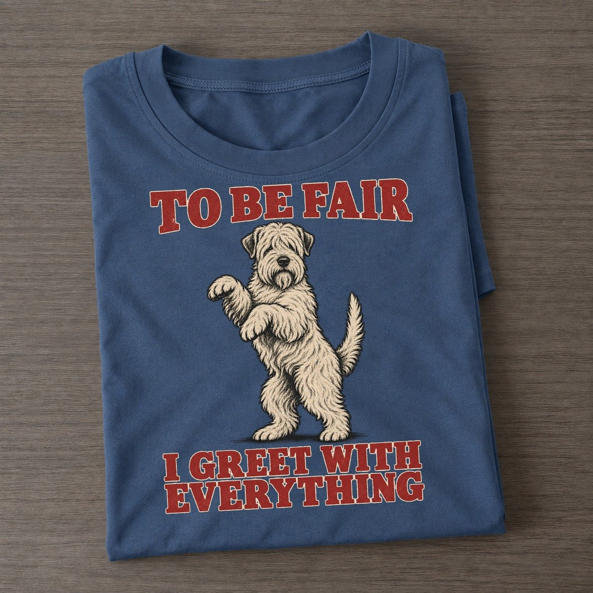 Soft Coated Wheaten Terrier Dog Declarations Classic T-shirt – Twilight Navy