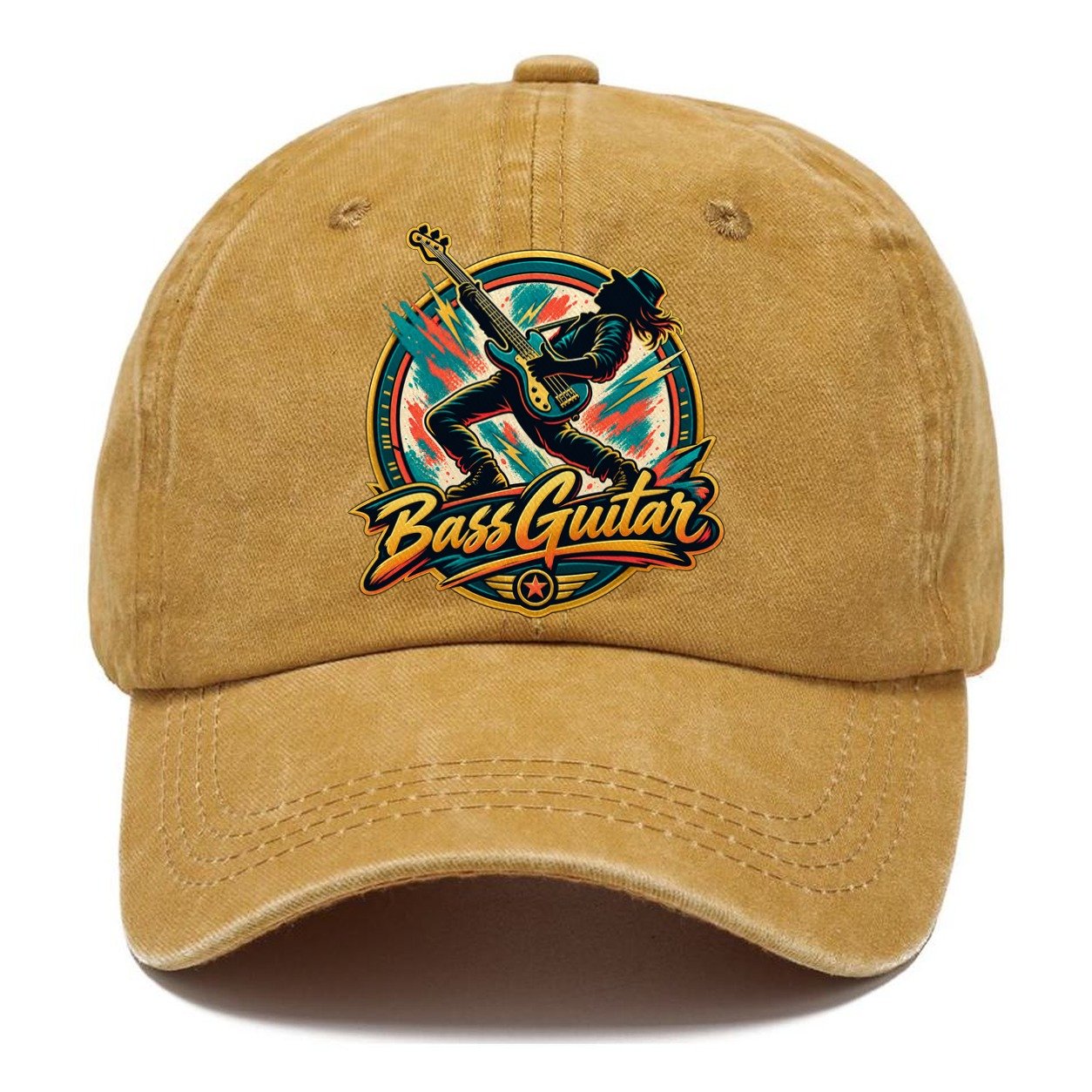 Bass Guitar Crest Music Instruments Classic Cap – Golden Harvest