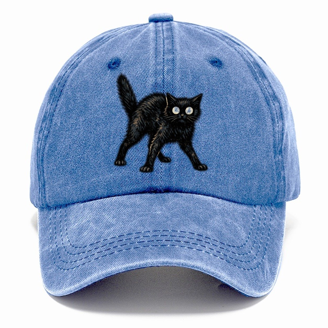 Glowing Black Cat Classic Cap – Summer Sky
