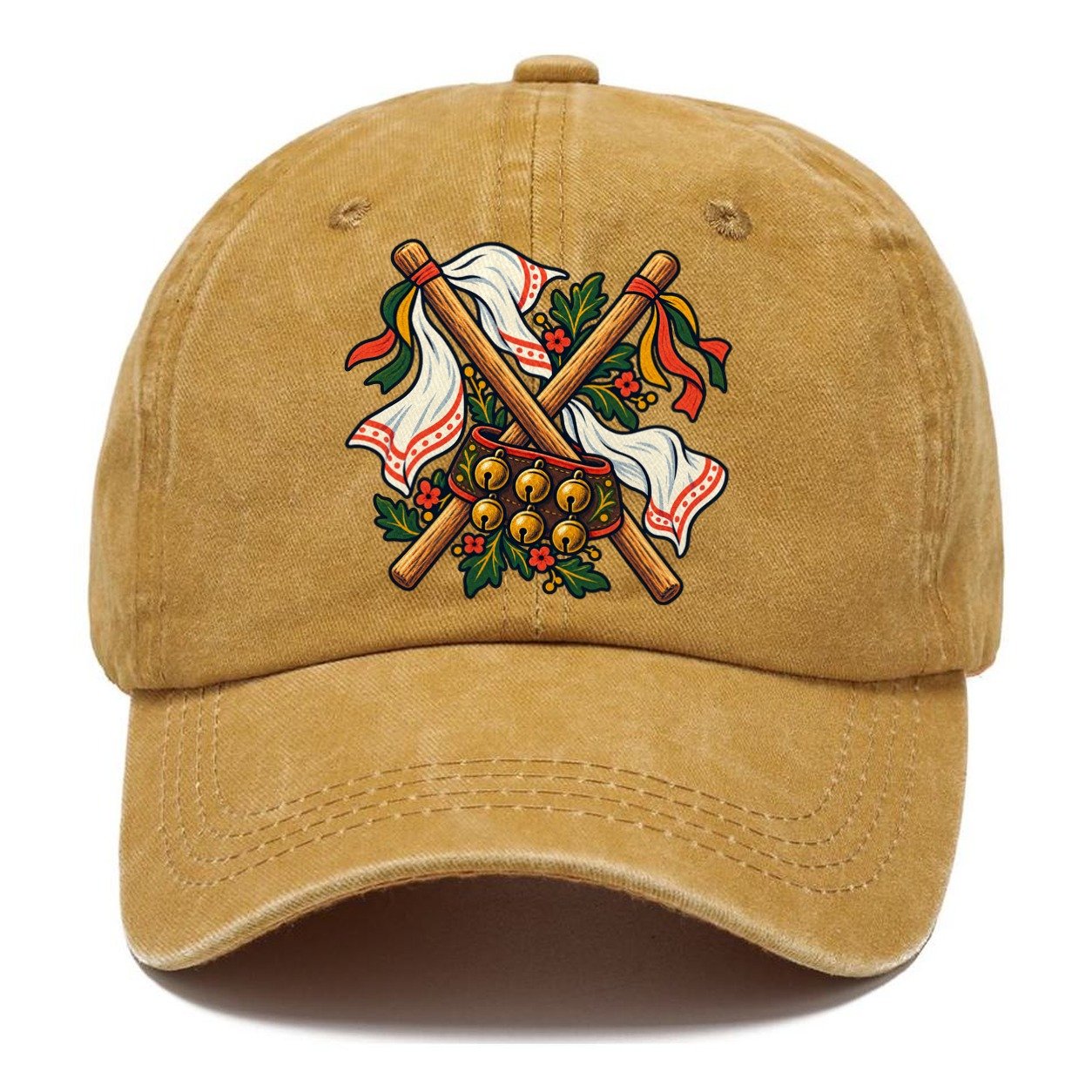 Morris Dance Bells Sticks And Handkerchiefs Uk Culture Heritage Classic Cap – Golden Harvest