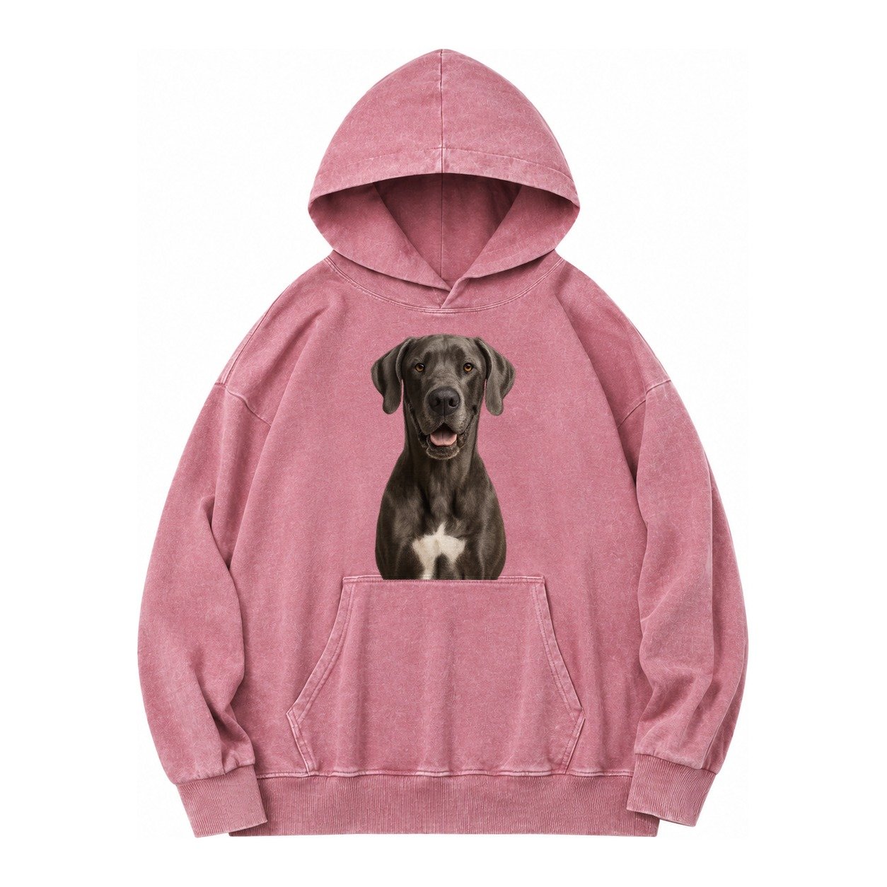 Great Dane Gentle Giant Noble Heart Vintage Washed Hoodie – Dusty Rose