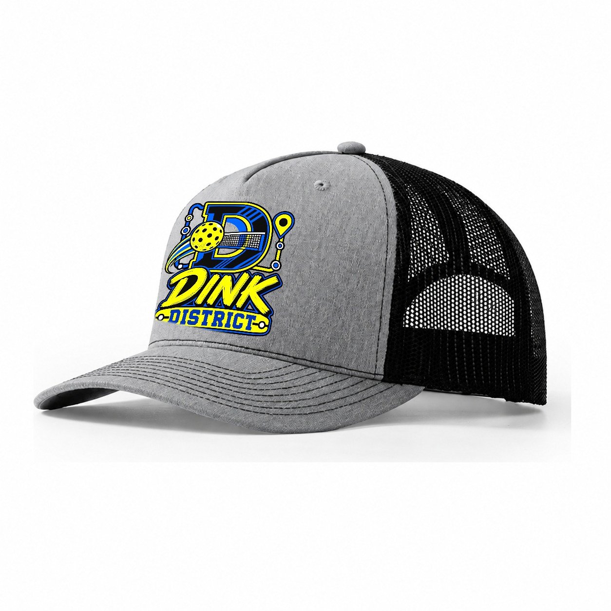 Dink District Pickleball Life Trucker Hat – Sport Grey Black