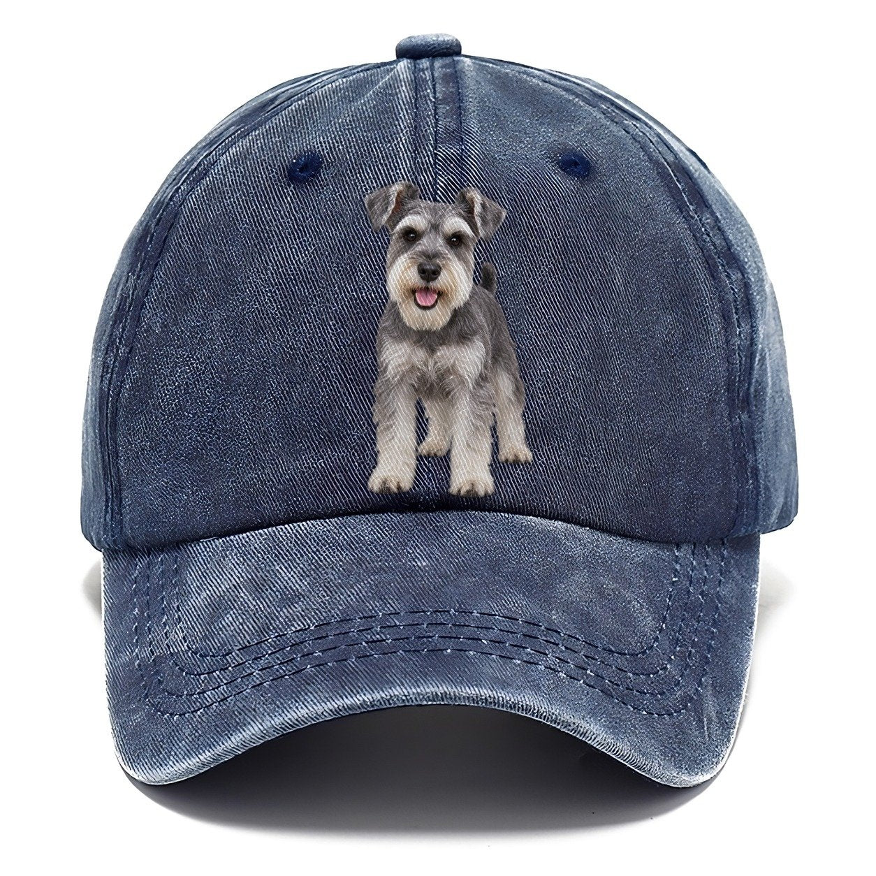 Miniature Schnauzer Standing Top Breeds Classic Cap – Twilight Navy