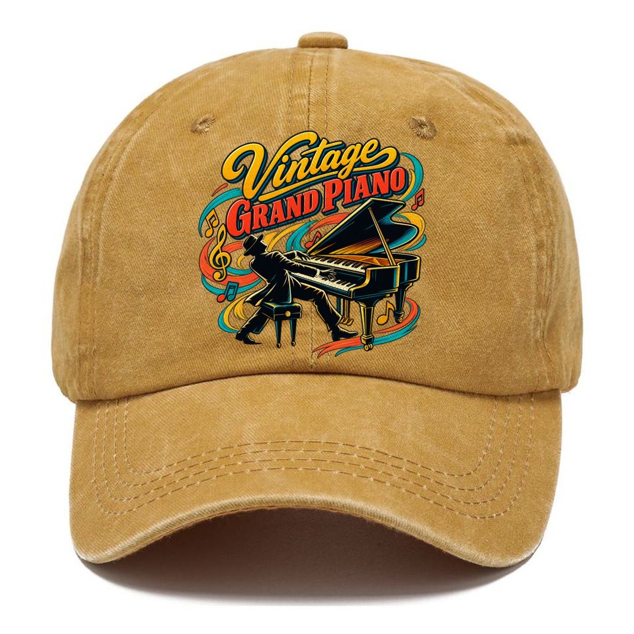 Vintage Grand Piano Music Instruments Classic Cap – Golden Harvest