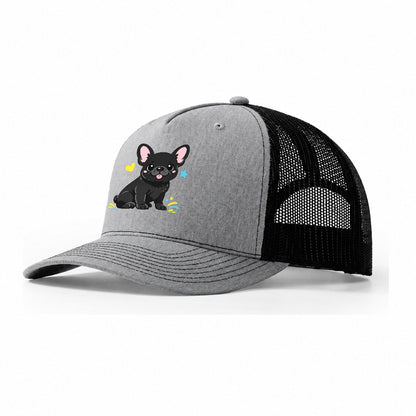 French Bulldog Trucker Hat – Sport Grey Black