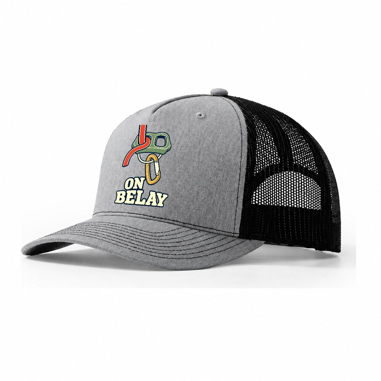 On Belay Rock Climbing Trucker Hat – Sport Grey Black