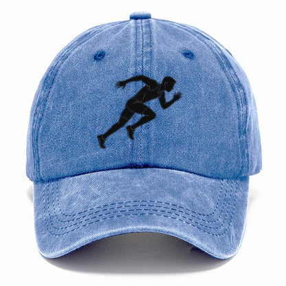 Sprinting Runner Silhouette Classic Cap – Summer Sky