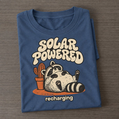 Solar Powered Raccoons Off Duty Classic T-shirt – Twilight Navy