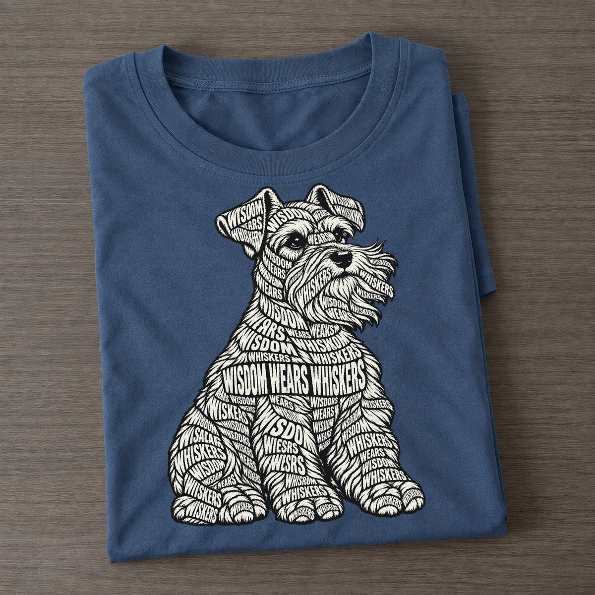 Windy Schnauzer Phrase Silhouette Classic T-shirt – Twilight Navy