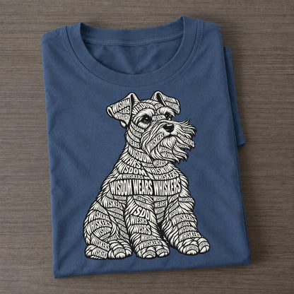 Windy Schnauzer Phrase Silhouette Classic T-shirt – Twilight Navy