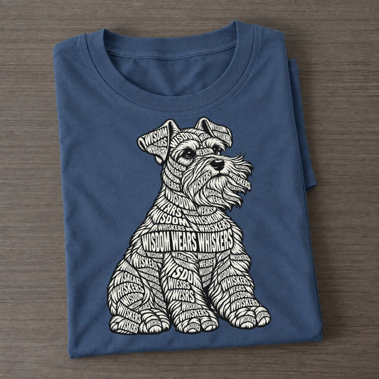 Windy Schnauzer Phrase Silhouette Classic T-shirt – Twilight Navy