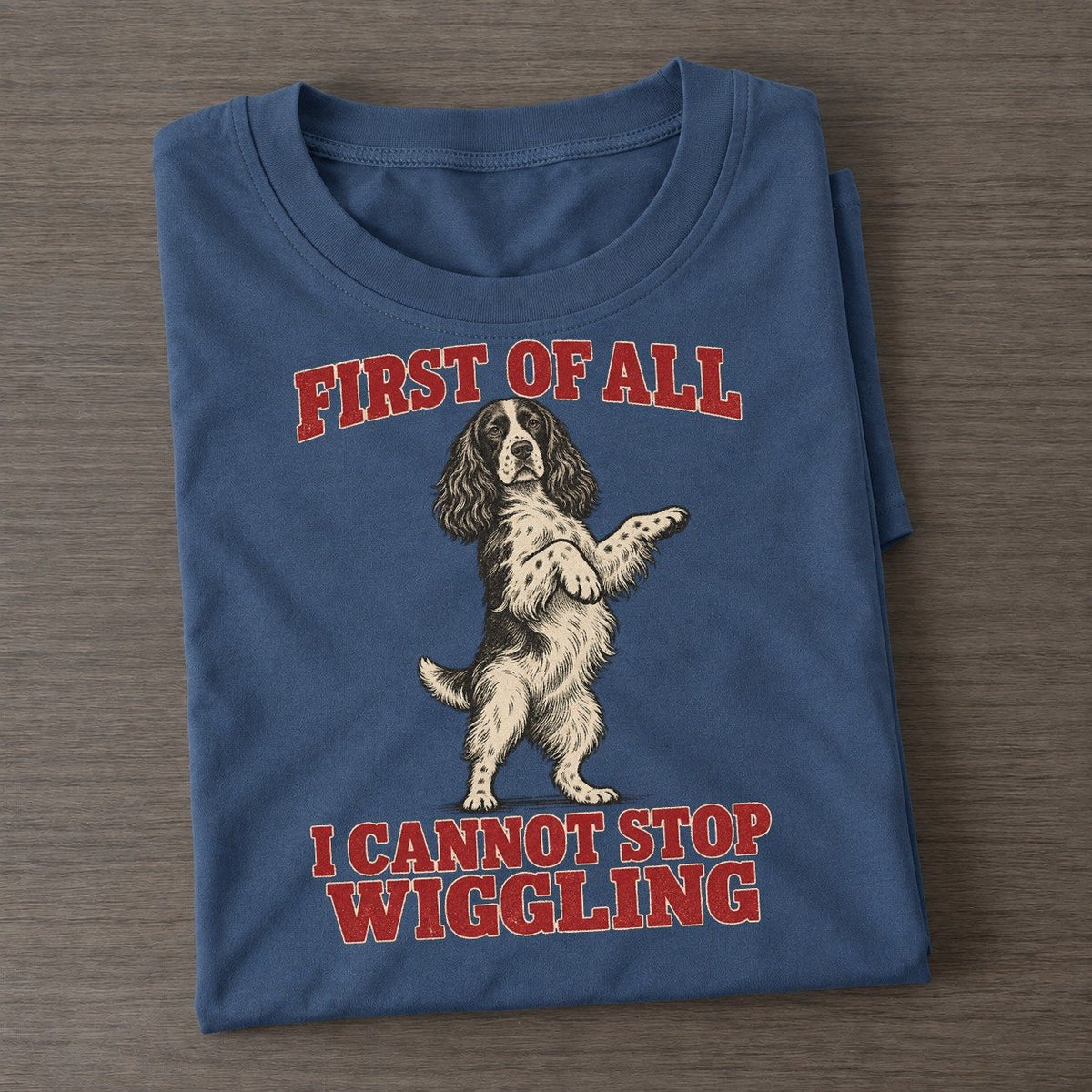 English Springer Spaniel Dog Declarations Classic T-shirt – Twilight Navy
