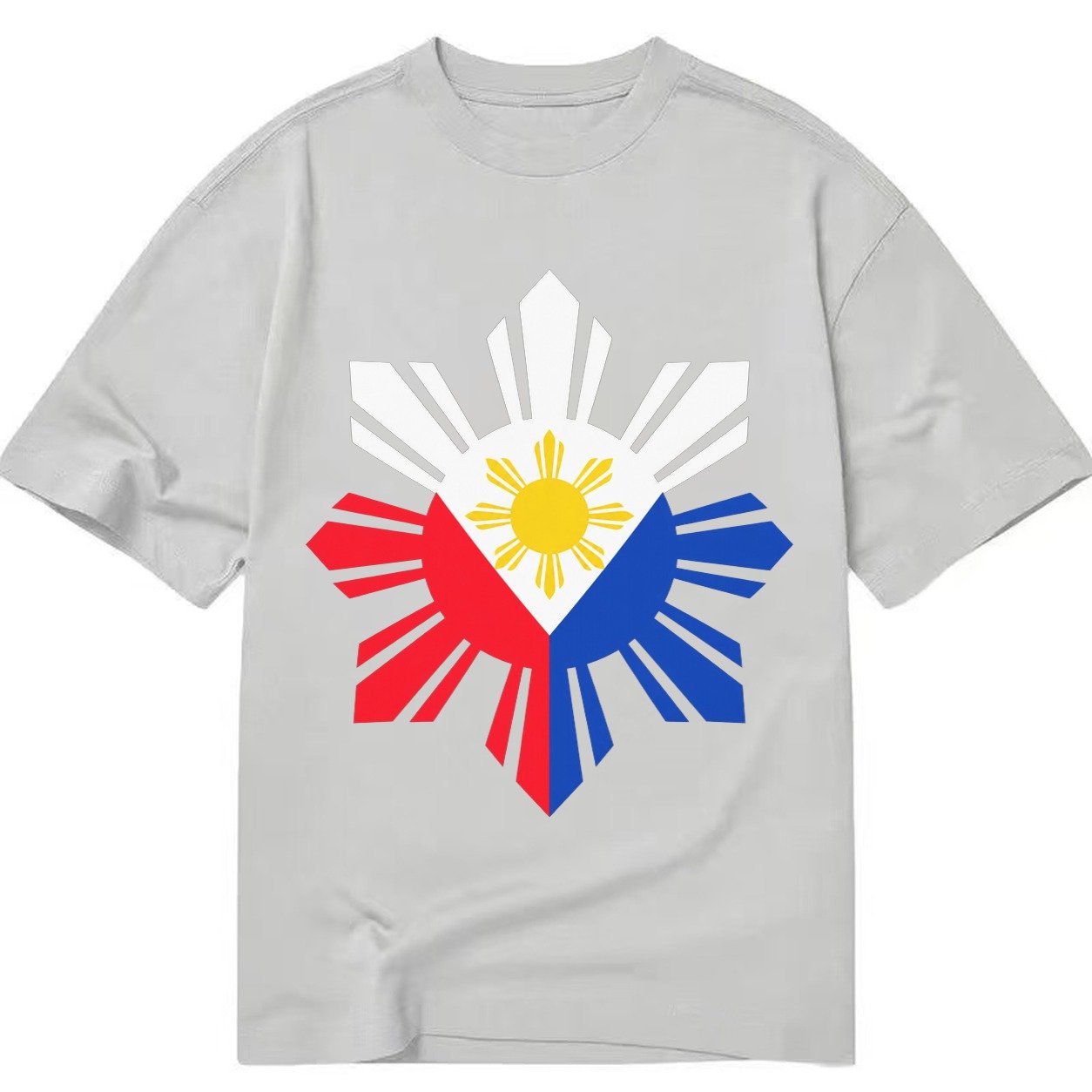 Philippines Iconic Sun And Stars Classic T-shirt – Grey