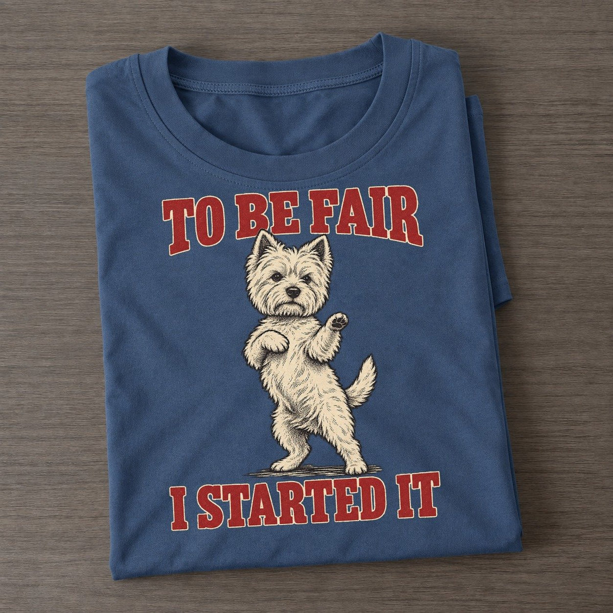 West Highland White Terrier Dog Declarations Classic T-shirt – Twilight Navy