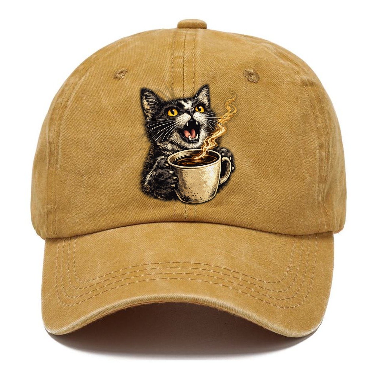 Premium Caffeinated Black Cat Classic Cap – Golden Harvest