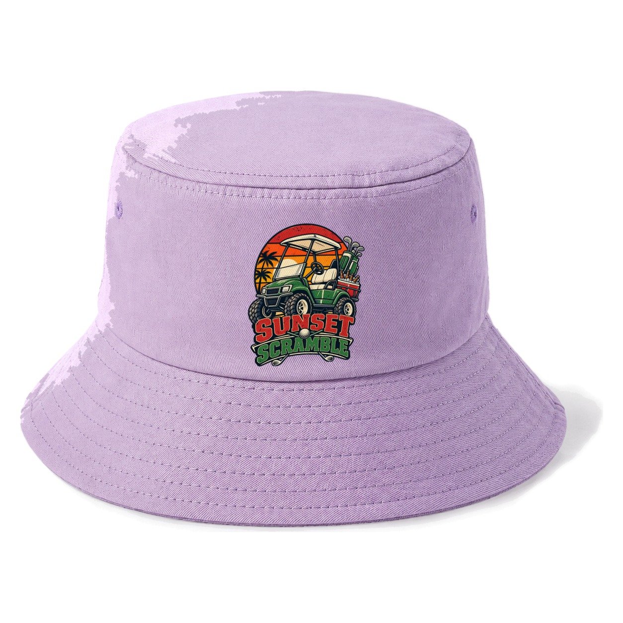 Sunset Scramble Golf Life Bucket Hat – Purple