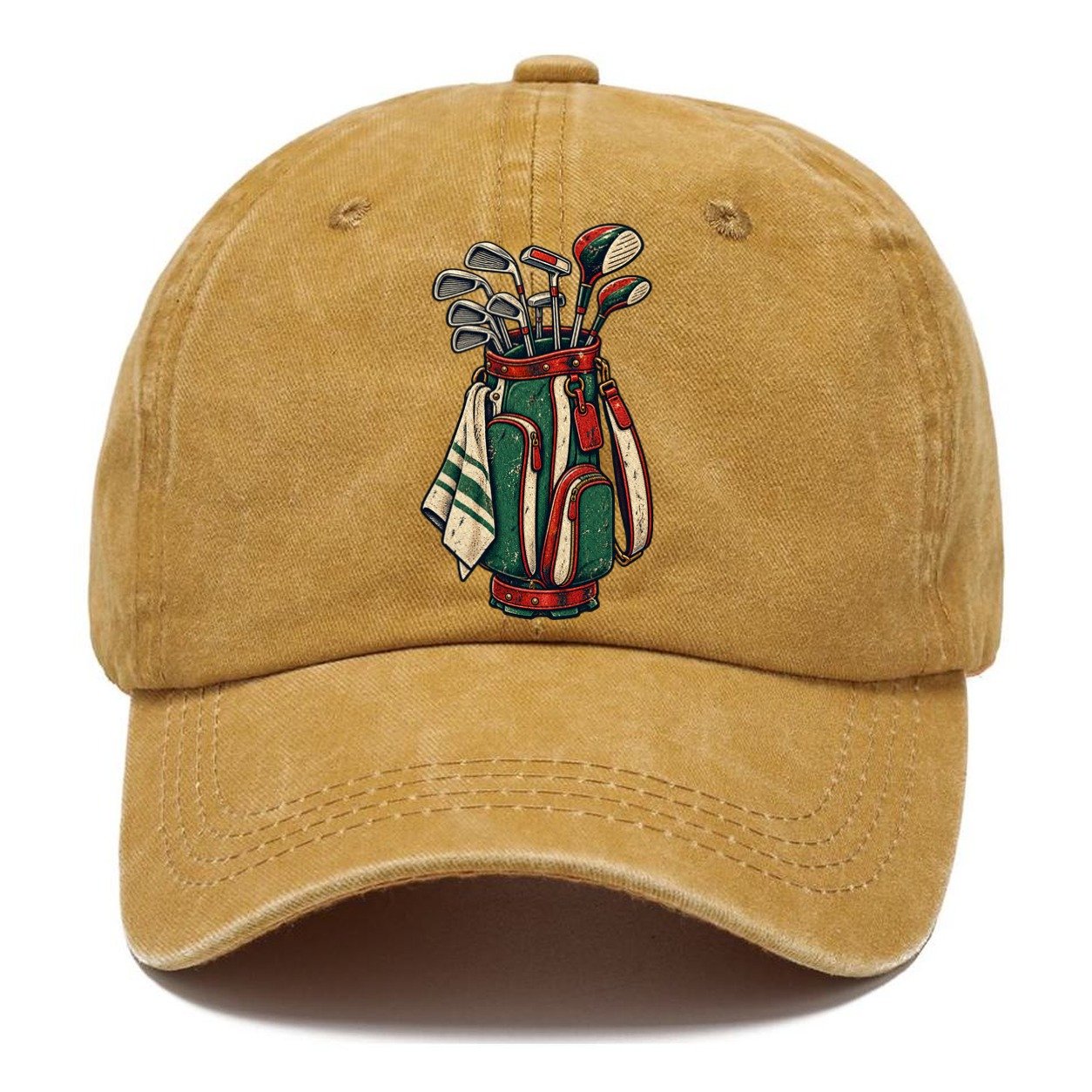 Bag And Clubs Stack Golf Life Classic Cap – Golden Harvest