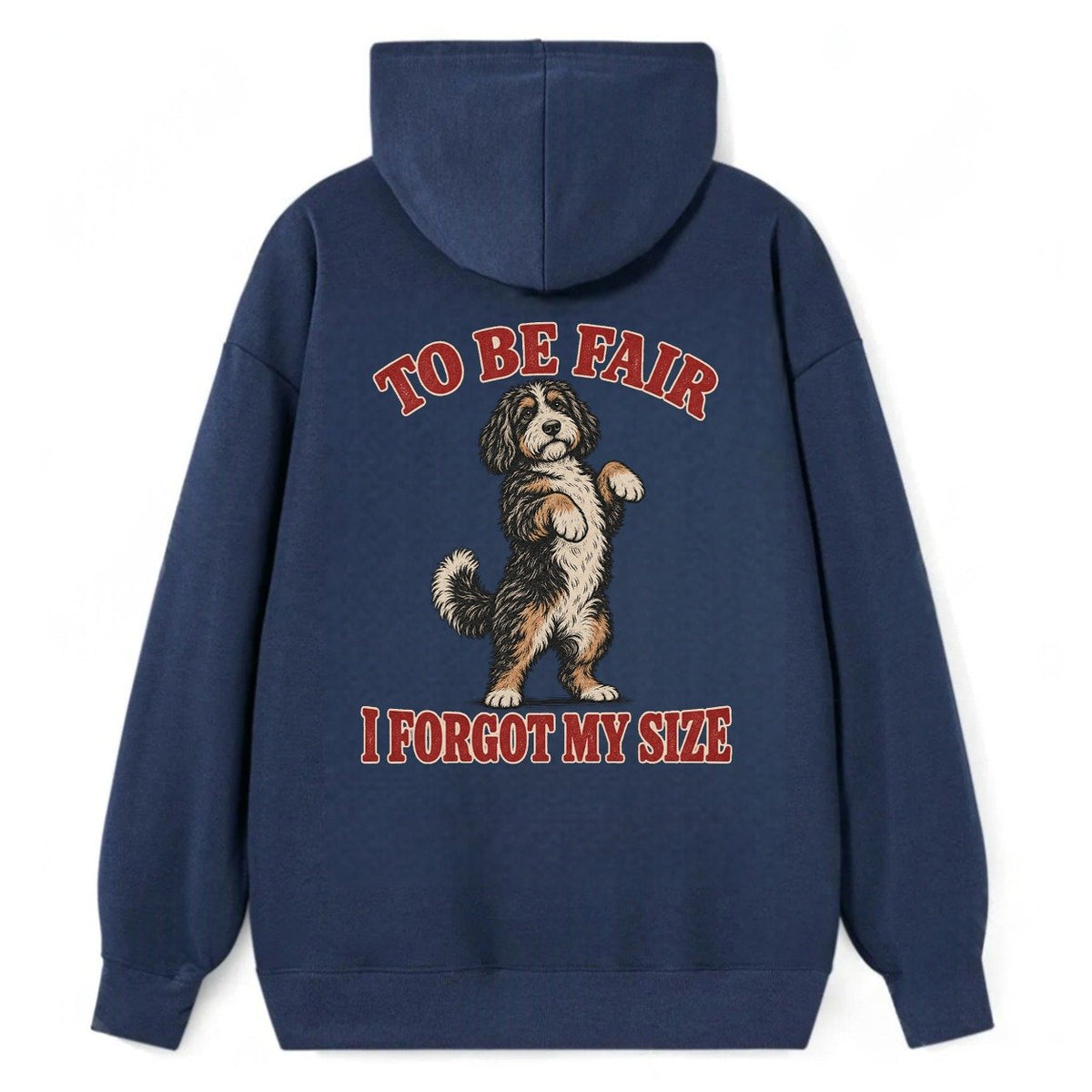 Bernedoodle Dog Declarations Classic Pullover Hoodie – Navy